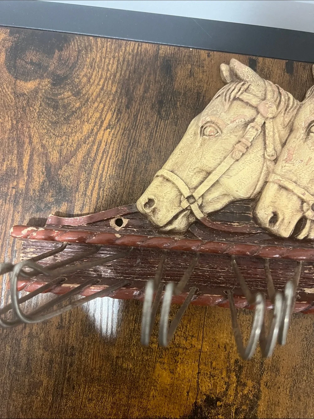 Vintage‎ Horse Head Wall Mounted Tie Rack